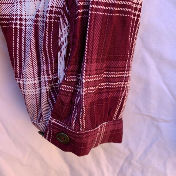 Torrid Plaid Challis Pintuck Blouse Long Sleeve Top
Burgundy - Picture 6 of 8